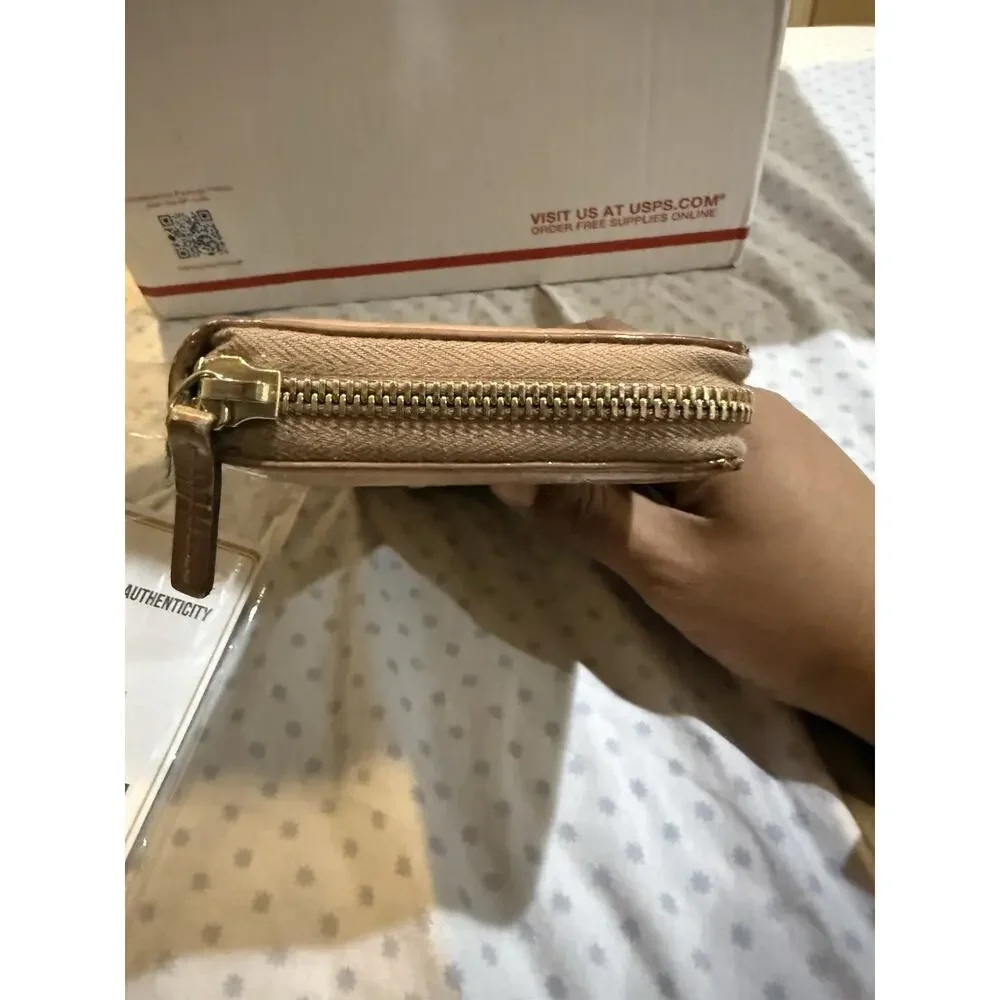 Gucci Microguccissima Patent Leather Zip Around Wallet